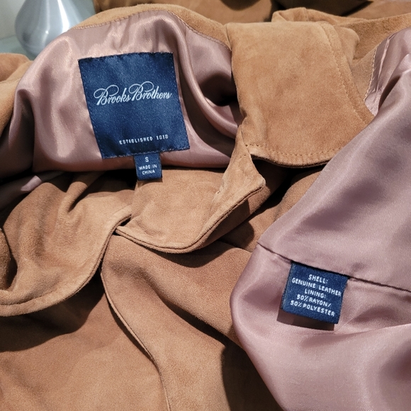 BROOKS BROTHERS MEN'S SUEDE LEATHER BLAZER SIZE S - Picture 3 of 5